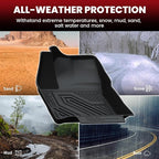 LASFIT Floor Mats Custom Fit for Toyota Corolla Cross 2022-2026（Fit Hybrid Not Fit Gasoline）, All-Weather Protection TPE 1st & 2nd Row Car Liners for Toyota Accsessories, Easy to Clean, Black