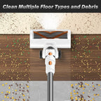 Tikom V500 Cordless Vacuum Cleaner for Home, 40000Pa/450W Stick Vacuum with LED Touch Screen, Charging Wall Dock, Anti-Tangle