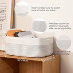 OIASKET Storage Baskets for Organizing 3 Pack, Woven Baskets for Shelves, Closet Organizer Bins Empty Gift Basket Toy Storage