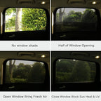 2Pack Mesh Car Window Cover 34" to 43", Window Screen Side Window Car Sun Shade for Camping Overnight Sleeping Baby Feeding, Fit for Most SUVs
