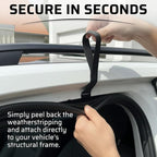 6 Cargo Tie Down Door Hook Straps for Car Roof Rack or Bag | Patented Heavy Duty Car Top and Rooftop Straps for Luggage, Universal Cargo Carrier Replacement Parts