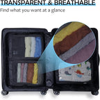 Gloppie 4-Pack Packing Cubes for Luggage - Organizer Suitcase Bags Set - Carry On Travel Accessories