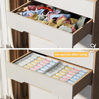 Joyoldelf Sock Organizer Drawer Organizer - 2 Packs Underwear Organizer, 48 Cells Collapsible Closet Organizers and Storage S