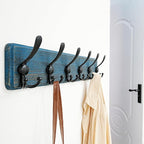 Dseap Coat Rack Wall Mounted - 24" Long 6 Tri Hooks, Heavy Duty Wooden Wall Coat Hanger Coat Hook for Clothes Hat Jacket Clot