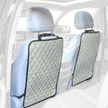FH Group Faux Leather Back Seat Kick Protectors – 2 Pack Diamond Stitched Back Seat Protector for Driver and Passenger Seat, 