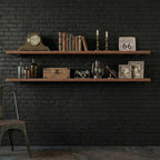 IEO Industrial Pipe Floating Shelves Shelving for Wall Shelf 60 inches Long 9.84" Extra Width Farmhouse Decor for Bedroom Kit
