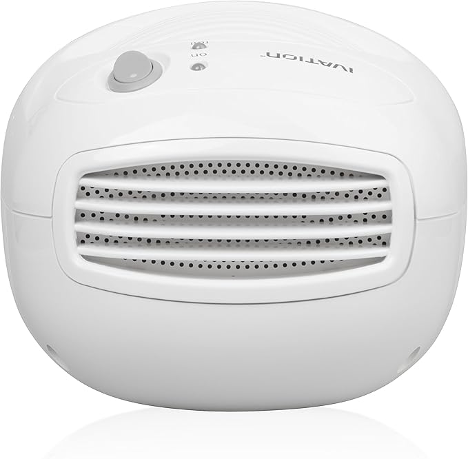 Ivation IVADM10 Powerful Small-Size Thermo-Electric Dehumidifier - for Smaller Room, Cupboard, Basement, Attic, Stored Boat,