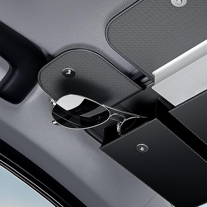 Car Sun Visor Organizer for Mazda MX-5 Miata 1989-2025,Visor Storage Pouch,Sunglasses Holders for Car Sun Visor,Ticket Card Clip,for storing sunglasses/phones/cards