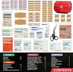 RHINO RESCUE EVA First Aid Kit, Small Waterproof Emergency Hiking First Aid Kit for Backpacking, Medical Kit for Travel, Home