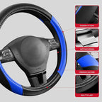 Rubbermaid Steering Wheel Cover – Universal Fit 14.5"–15" Steering Wheel Cover, Anti-Slip Grip, Breathable Leather, All-Seaso