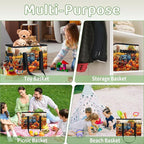 Reusable Grocery Bags Heavy Duty Shopping Bags Foldable Large Tote Bags with Long Handles & Hard Bottom