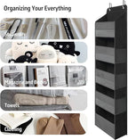 TYMENSH Over Door Organizer with 5 Large Pockets, Heavy Duty Hanging Organizer Storage, Closet Bathroom Nursery Bedroom Dorm,