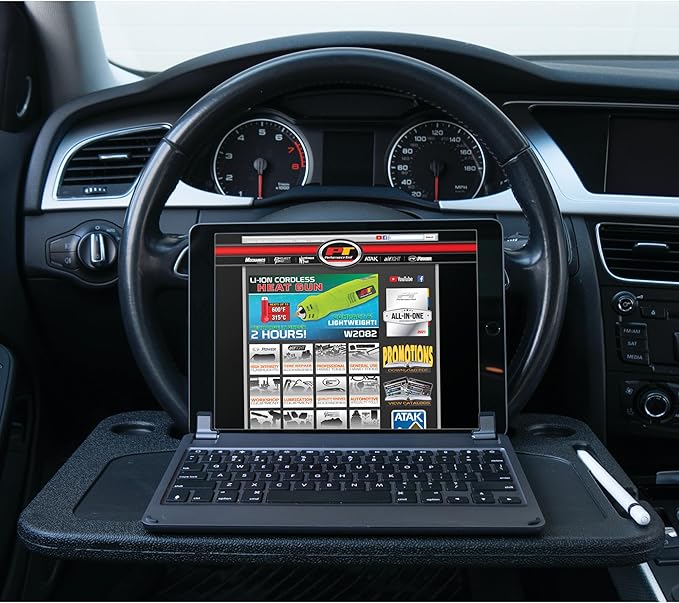 Performance Tool W1283 Steering Wheel Caddy Desk Top Organizer for Convenient Work and Play on the Go
