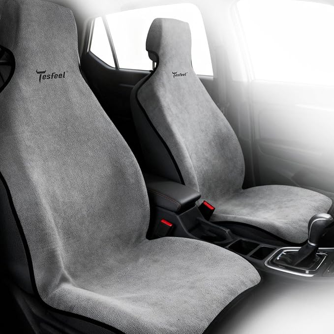 Waterproof Towel Car Seat Cover, 1200g Heavy-Duty Sweat Protection for Yoga, Swimming & Beach, Universal Non-Slip Seat Protec