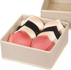 DIOMMELL 4 Pack Foldable Cloth Storage Box Closet Dresser Drawer Organizer Fabric Baskets Bins Containers Divider for Clothes
