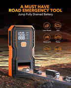 OXILAM Jump Starter 6000A for All Gas/12L Diesel, Car Battery Jumper Starter Portable, 12V Lithium Jump Box with Jumper