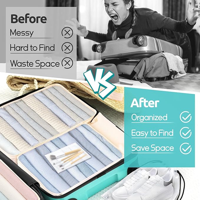 ALL INCLUDED - 12 Set Packing Cubes for Suitcases Carry On, Travel Essentials/Accessories Luggage Organizer Bags Set, Include