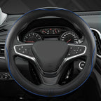 West Llama Microfiber Leather Car Steering Wheel Cover for Chevy Silverado,Tahoe,Equinox,Traverse,Trailblazer,Colorado (Black