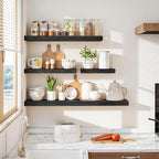 Vivelove 55 Inch Floating Shelves, Deep Wall Shelves with Invisible Brackets, Display Shlf for Bathroom Living Room Kitchen B