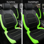 CAR PASS Leather Car Seat Covers Front Seats only, with Air Mesh Front Seat Covers Breathable, Cool Automotive Seat Covers 2 