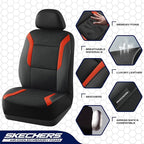 Skechers Memory Foam Car Seat Covers, Air Cool Mesh Thick Seat Covers, Car Seat Full Sets, Airbag Compatible, Automotive Comf