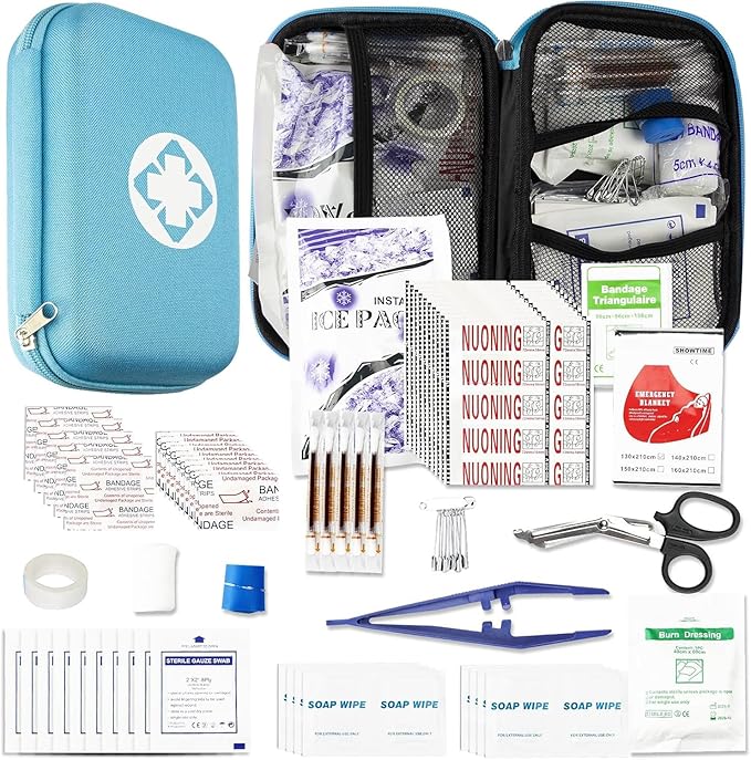 276PCS Small Travel First Aid Kit Supplies for Business, First Aid Kits Backpacking Essentials Items Trauma First Aid Surviva