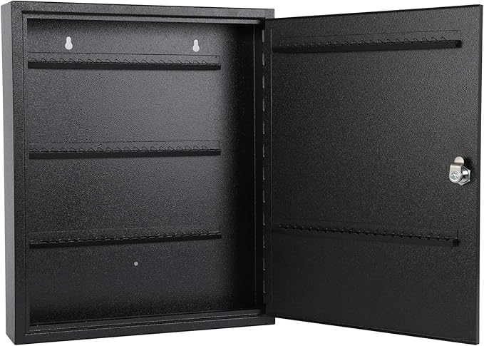 KYODOLED Key Storage Lock Box with Key, Locking Key Cabinet, 100 Key Management Wall Mount with Key Lock, Key Hooks & Tags Ke