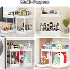 Ukeetap 2 Pack Multi-Purpose Pull-Out Storage Organizers, Under Sink & Cabinet Storage, 12.8 Inch, White