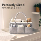 PUTSKA Baby Diaper Caddy Organizer - Nursery Storage Basket for Diaper Station, Baby Basket Shower Gift List and Registry Mus