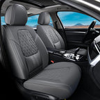 Coverado Seat Covers, Car Front Seat Covers with Backrest, Nappa Leather Car Seat Protectors,Waterproof &Breathable,Anti-Slip
