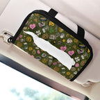 Car Tissue Holder Car Visor Organizer Tissue Box Holder for Car Sun Visor Organizer with Car Vehicle Accessories Essentials Interior for Women Men Darkmuted Hearts Clovers St.Patrick