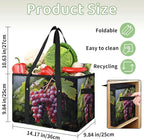 Reusable Grocery Bags Heavy Duty Shopping Bags Foldable Large Tote Bags with Long Handles & Hard Bottom