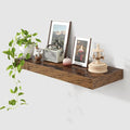 30 Inch Floating Shelves | 12 Inch Deep Brown Floating Shelves | 30" W x 12" D Rustic Wood Shelves for Wall | Deep Brown Shel