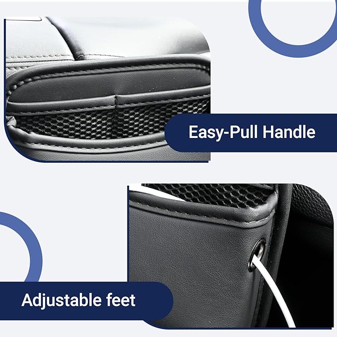 Car Seat Side Storage Pocket, PU Leather Car Console Organizer Pocket, Multifunctional Console Side Organizer Bag Suitable for Storing Mobile Phones Keys and Wallets