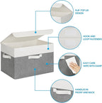 GRANNY SAYS Large Storage Bins with Lids, Collapsible Storage Box, Storage Basket for Shelves, Decorative Storage Bins, Toy S