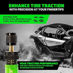 Rhino USA Adjustable Tire Deflator Kit (10-30 PSI) Ultimate Screw-on Automatic Tire Deflators for Offroad - Quick & Easy Air Down System for The Trails - Best Jeep Off Road Accessories (4-Pack) -Green