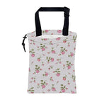 Car Garbage Bag Small Pink Rose Floral Drawstring Car Trash Bag Hanging for Back Seat with Adjustable Buckle Canvas Vehicle Trash Can Easy-to-Install
