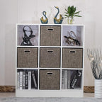 Posprica Storage Basket Bins,13×13 Foldable Storage Boxes Containers for Closet Organizer Shelf Cabinet Bookcase,Thick Fabric