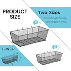 Sieral 4 Pcs Black Pegboard Baskets Metal Wire Shelf Baskets Peg Board Organizer Accessories Wall Mount Organizer Attachments