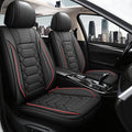 Leather Car Seat Covers Front Pair, Waterproof Faux Leather Seat Covers for Cars, Non-Slip Car Interior Covers Universal Fit 