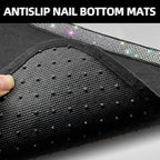 NBTEPEM Multicolor Bling Car Floor Mats Full Set, Universal Fit Most Cars,SUV, Trucks, 4 pcs Sparkle Glitter Diamond Carpet for Women Girls with Anti-Slip Pad (Colorful Diamond)