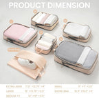 BAGAIL 6 Set Ultralight Compression Packing Cubes Packing Organizer for Travel Accessories Luggage Suitcase Backpack