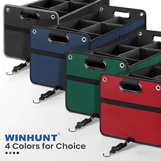 Car Trunk Organizer, Car Storage Organizer, Collapsible Multi Compartment for Car, Suv, Sedan, Truck, 100L, Extra Larger