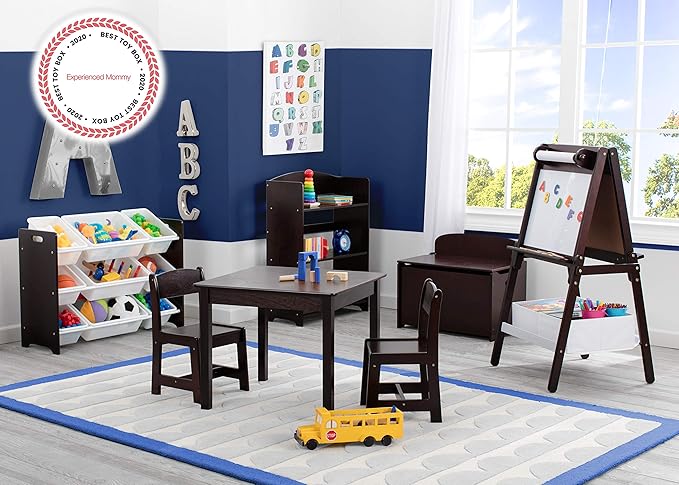 Delta Children MySize Deluxe Toy Box, Dark Chocolate