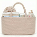 luxury little Diaper Caddy Organizer, Large Cotton Rope Nursery Baby Basket, Changing Table Organizer for Baby Diaper Storage