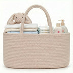 luxury little Diaper Caddy Organizer, Large Cotton Rope Nursery Baby Basket, Changing Table Organizer for Baby Diaper Storage