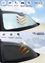 Custom Fit Windshield Sun Shade for 2007-2026 Mercedes Benz Sprinter & Freightliner Sprinter Cargo Van Crew Passenger Motorhome, Insulated Sunshade Privacy Accessories Blockout UV Reflector Protection