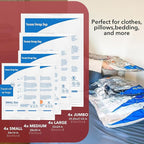 MEIQIHOME Vacuum Storage Bags, Space Saver Sealer Bags,Vacuum seal bags for clothing, Pillows, Comforters, Blankets, Bedding,