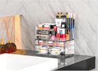 Small Make up Organizers and Storage with 4 Drawers,Clear Skincare Organizers,Cosmetic Storage for Dresser Top Organizer,Bath