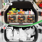 Reusable Grocery Bags Heavy Duty Shopping Bags Foldable Large Tote Bags with Long Handles & Hard Bottom